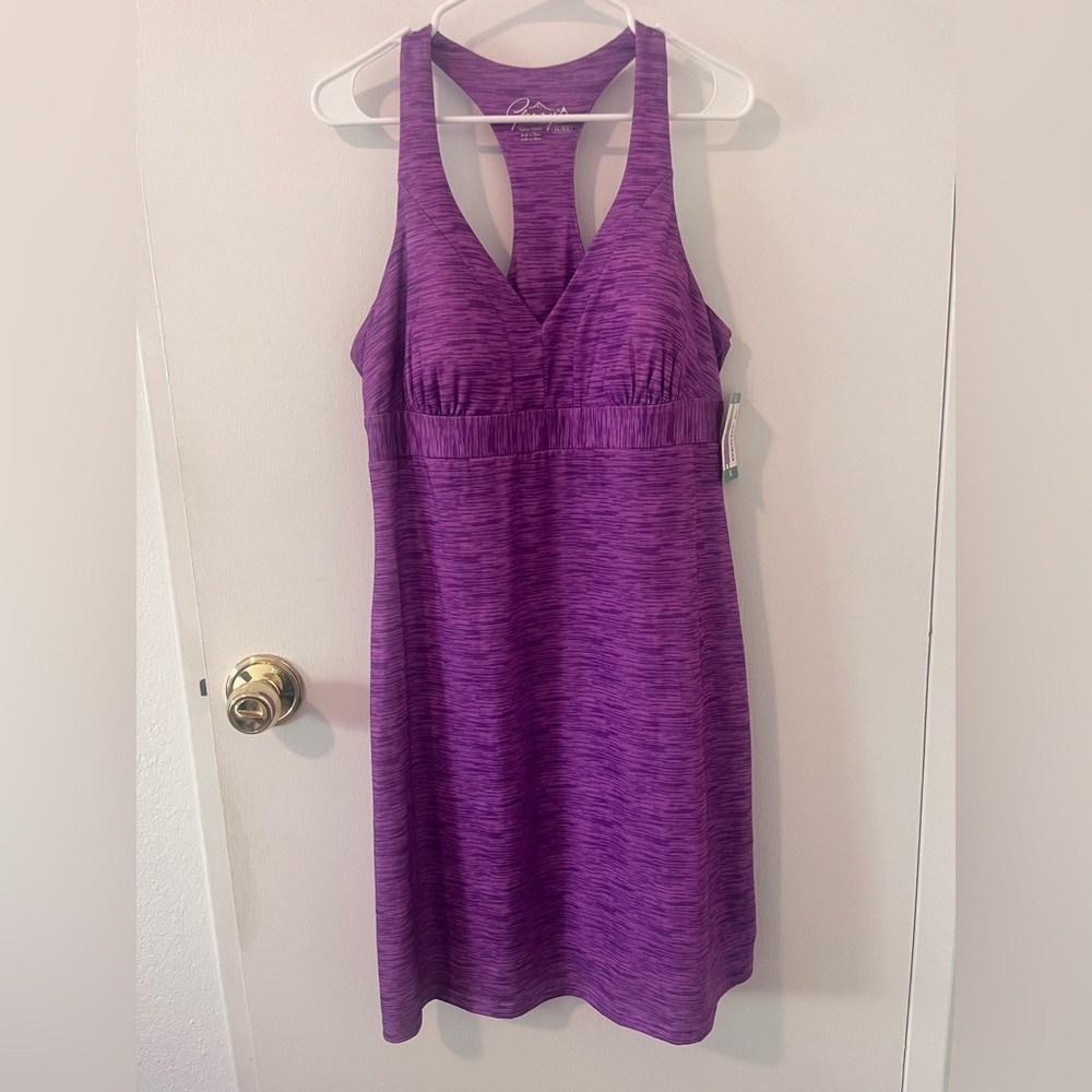 NWT Gerry Racerback Summer Midi Dress Activewear Purple LT Orchid Size XL